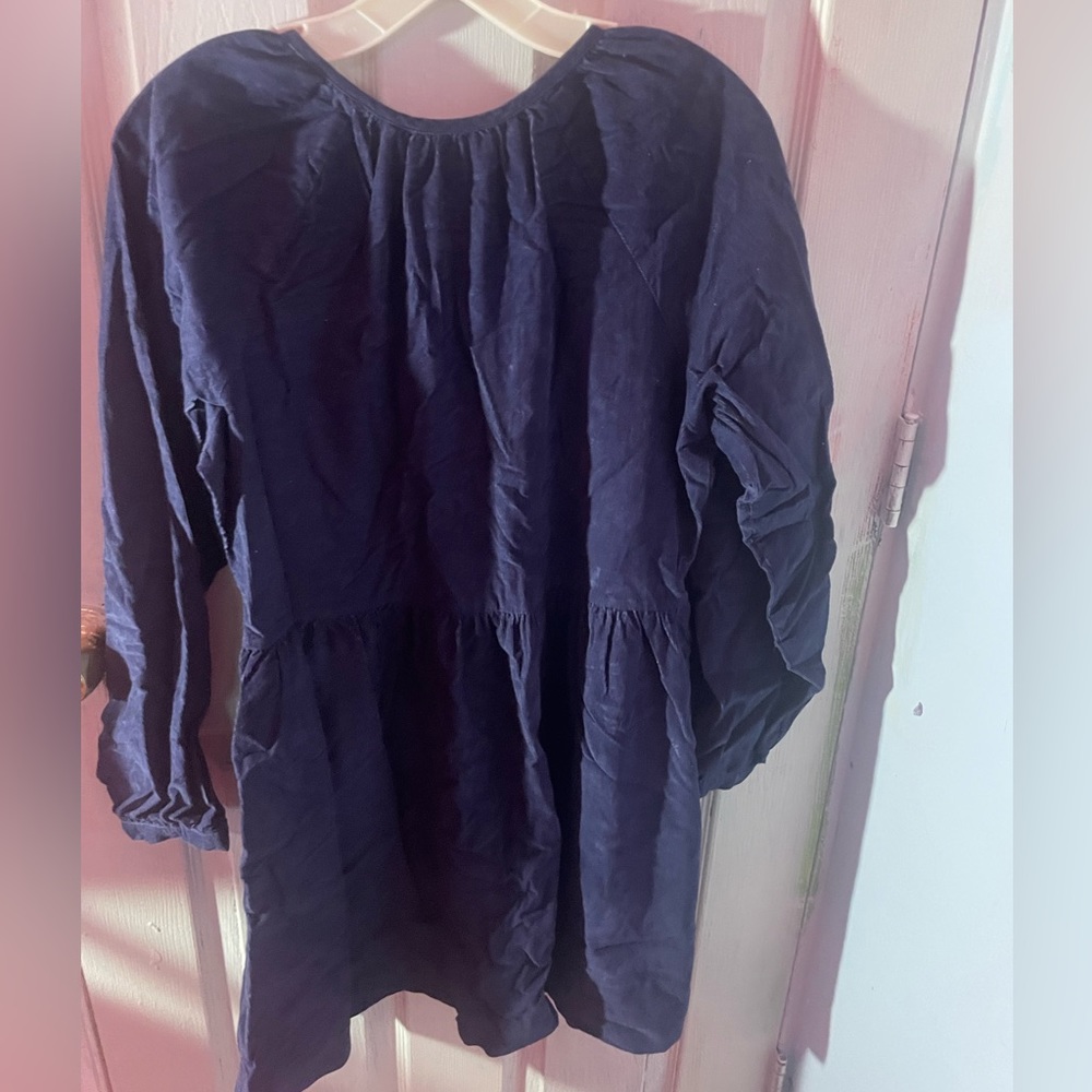 A blue dress